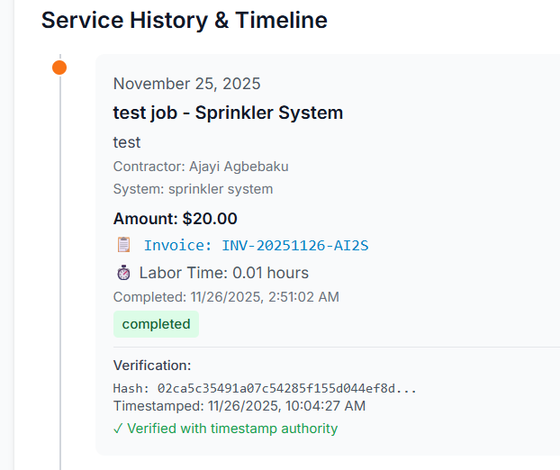 Service Record Details